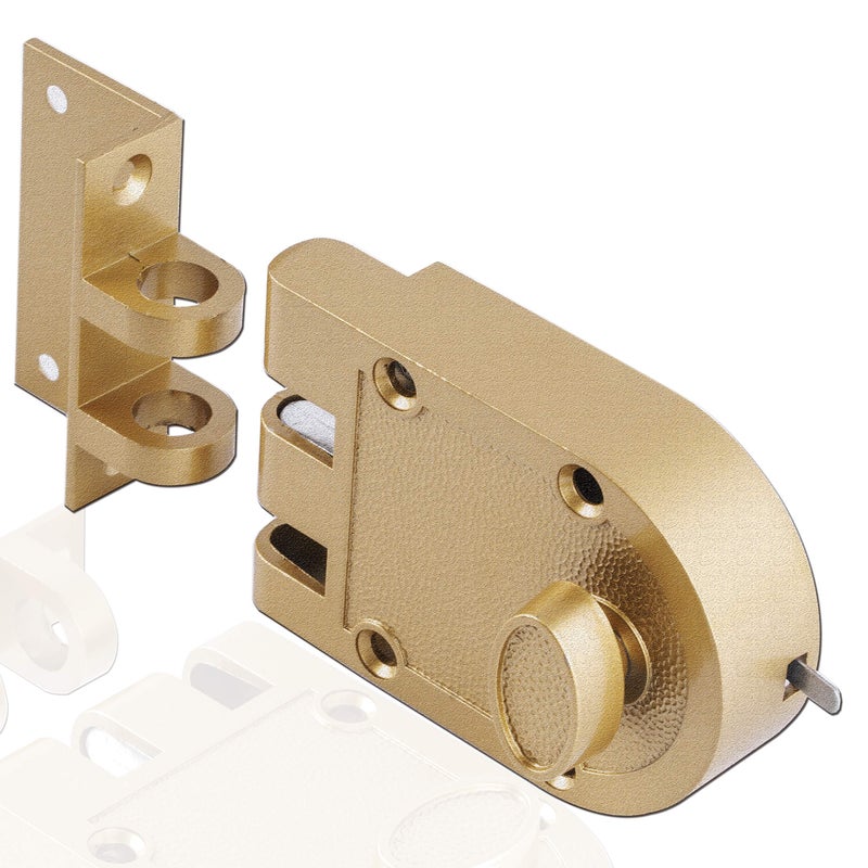 SUMBIN Guard Security Heavy Jimmy Proof Deadbolt,Door Lock Single Cylinder for Entry Door Gold Finish - Image 1
